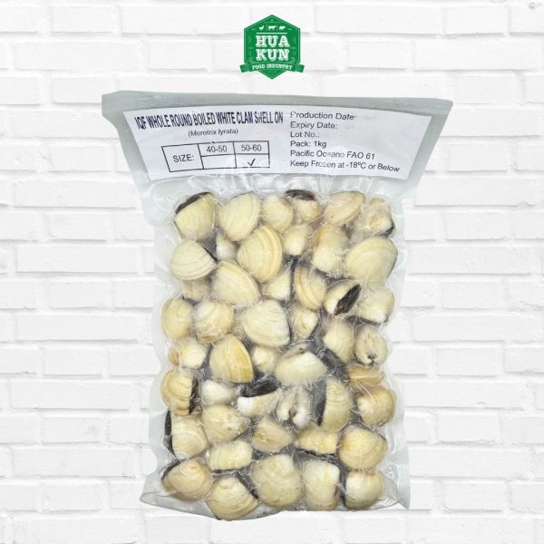 Whole Shell On White Clams 50-60